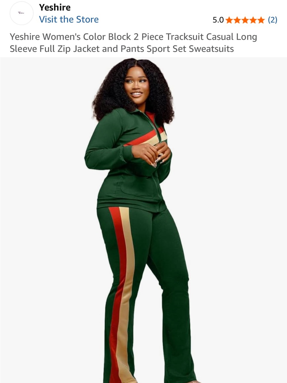 Green Colorblock Zip Track Jacket & Pants Set - Picture 2 of 4